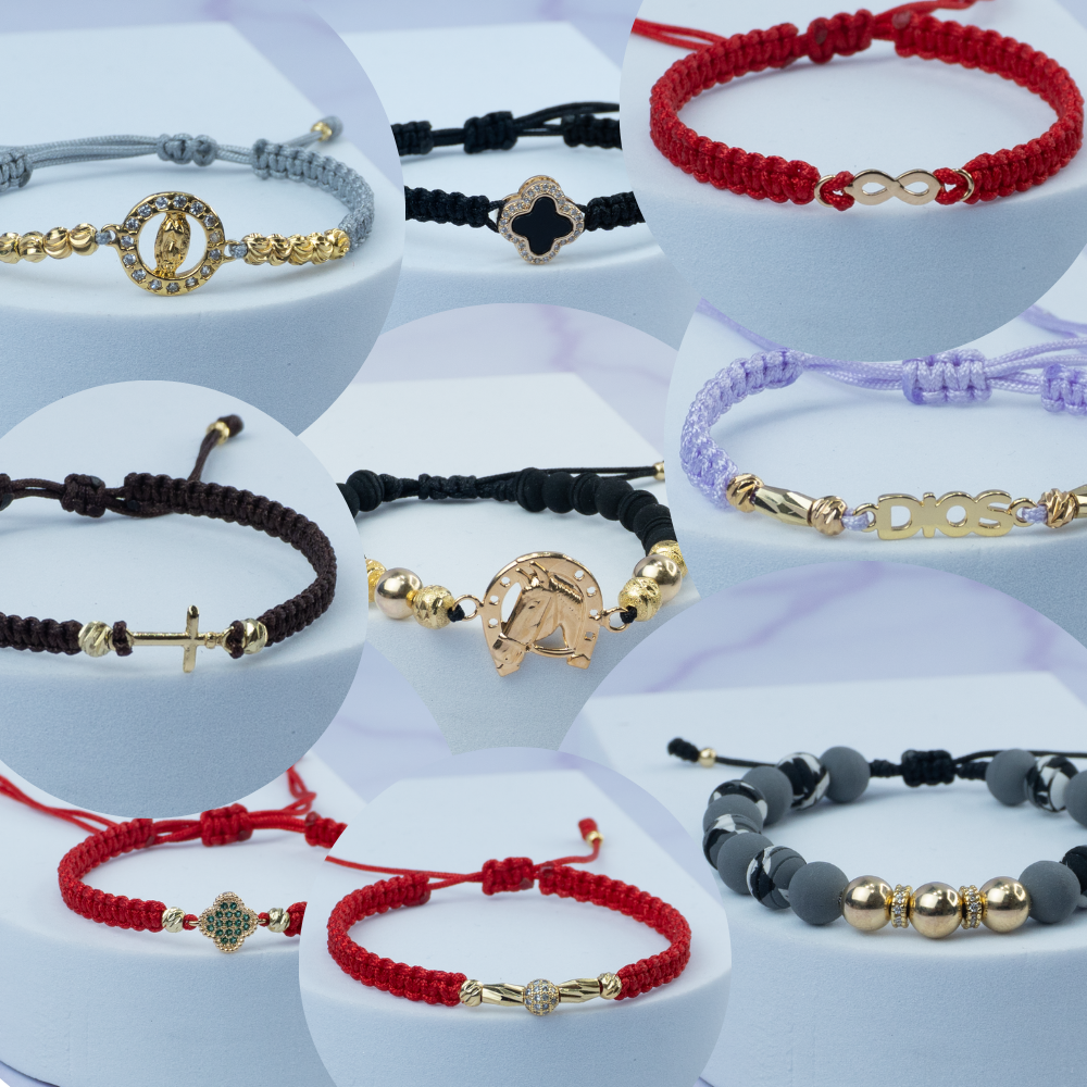 Pulseras con Balinera y Herrajes en OL 18K - Diseños Personalizables UNISEX