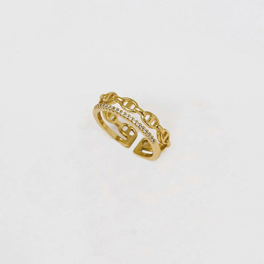 Anillo Tipo Gucci Ajustable circones cristal
