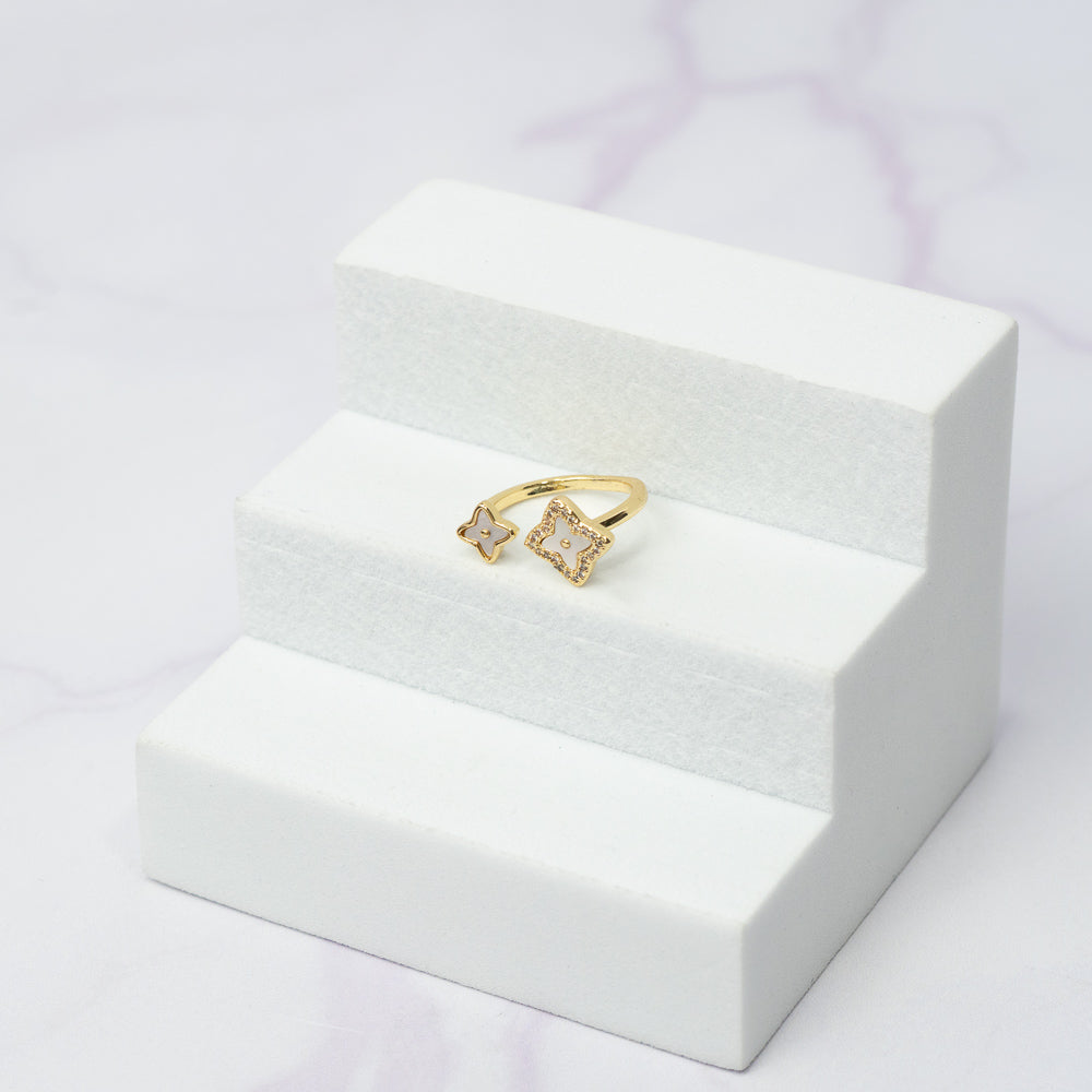Anillo Doble Lottus Ajustable
