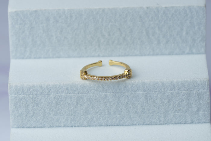 Anillo Flicker Ajustable Circón Cristal
