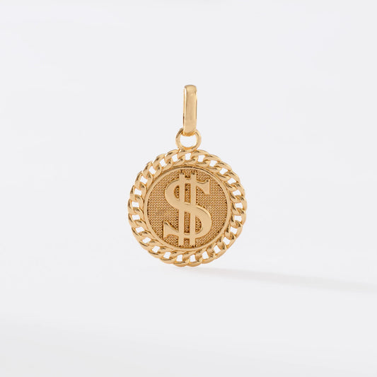 Dije Signo Pesos Tallado