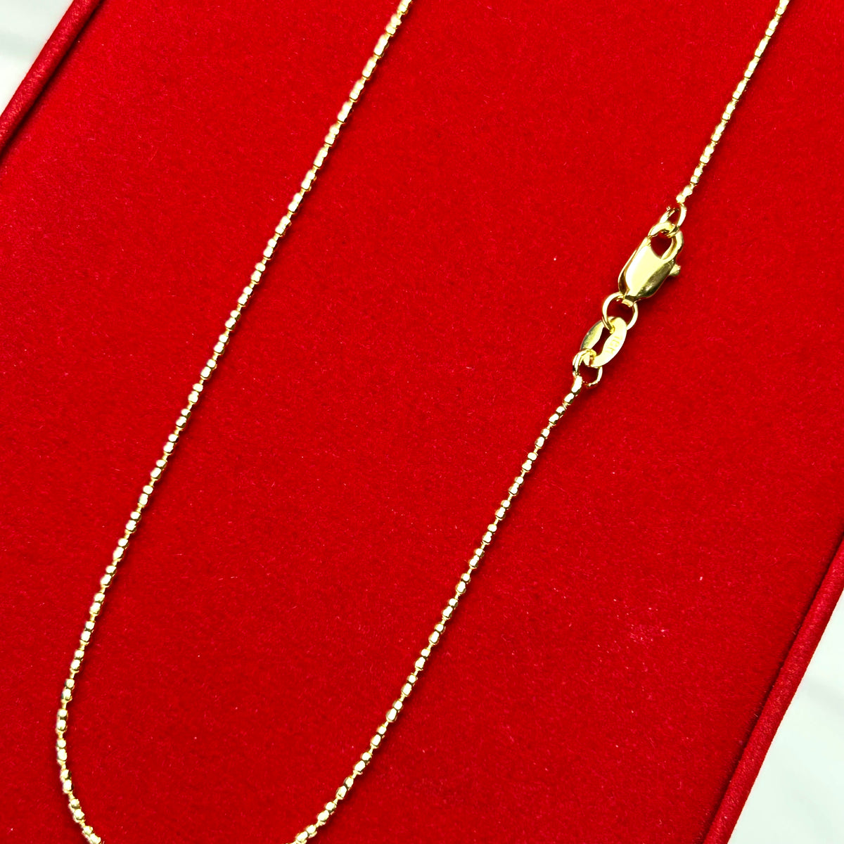 Cadena Tejido Barril Diamantado 1mm 60cm