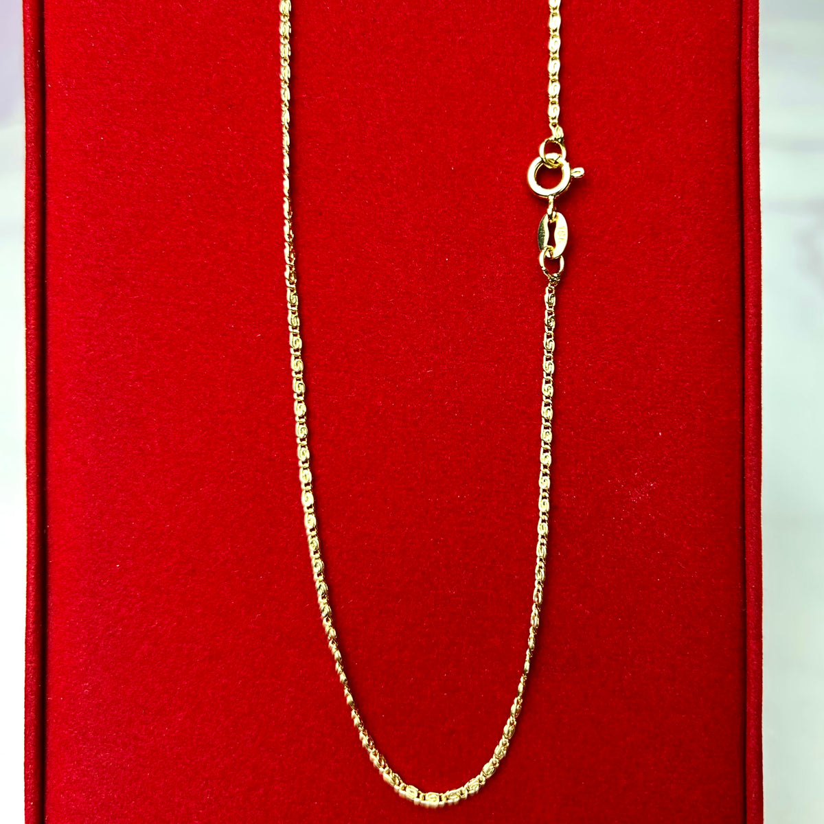 Cadena Tejido Caracol Tallada 1.5mm 45cm