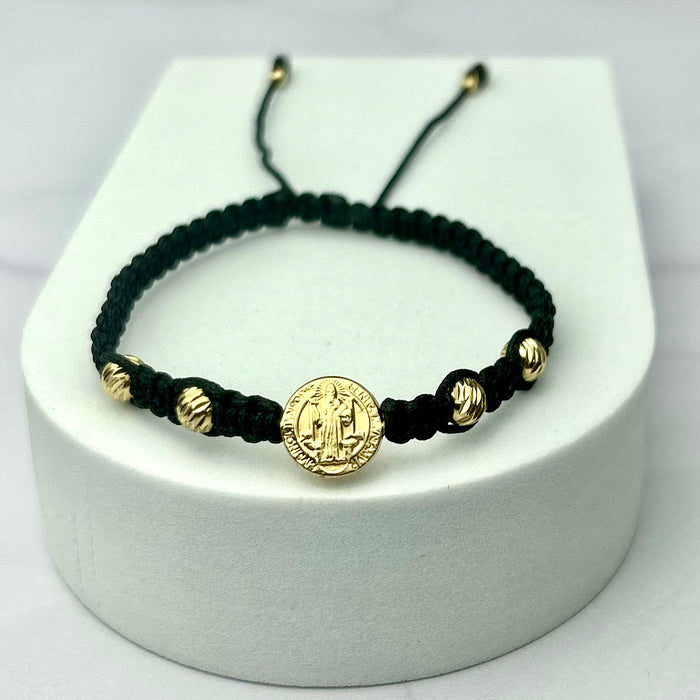 Pulsera Tejida Balín Italy San Benito Negra