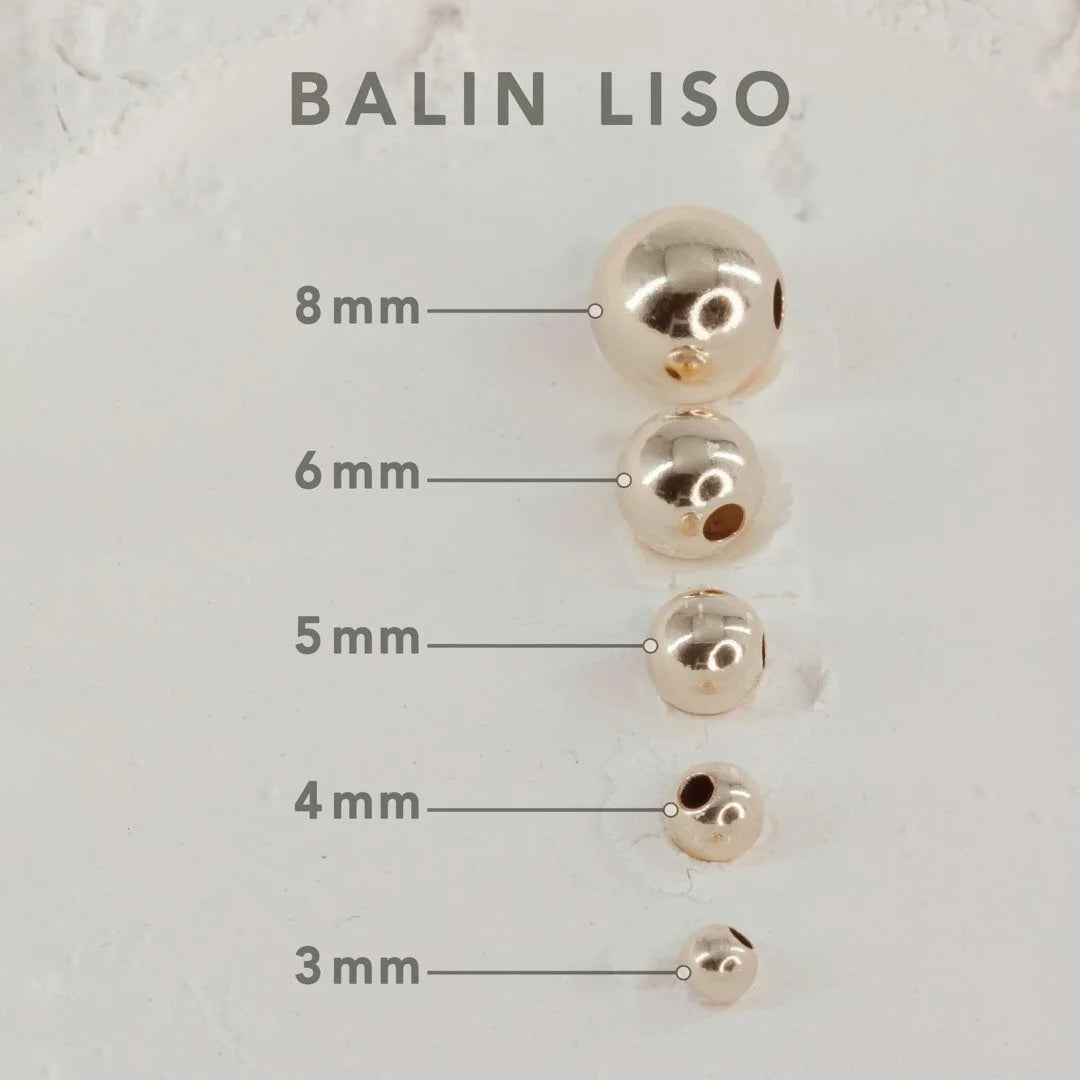 Balin Liso Dorado 4MM