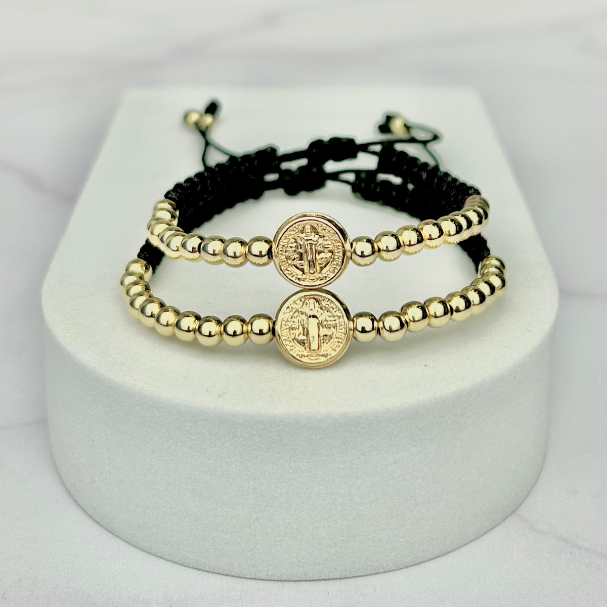Combo: Pulseras Full Balin Liso X 20 UND Hrj San Benito Remarcado OL18K NG