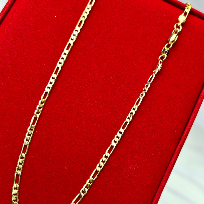 Cadena Tejido Tipo Cartier ó 3x1 plana 2.5mm 45 cm