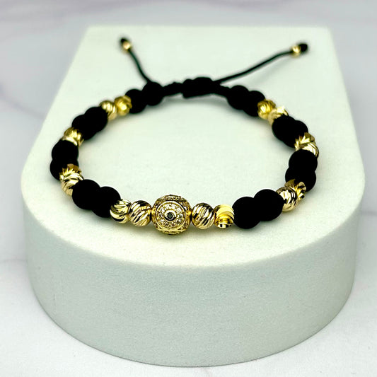 Pulsera Full Balin Mixto con Hrj Bola de Fuego Ojo OR18K NG