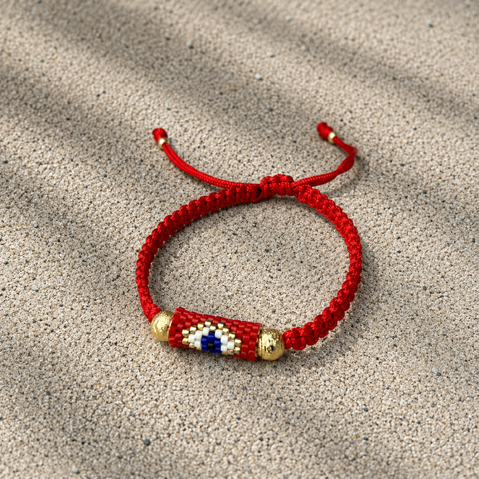 Pulsera Miyuki con Ojo Turco Barril
