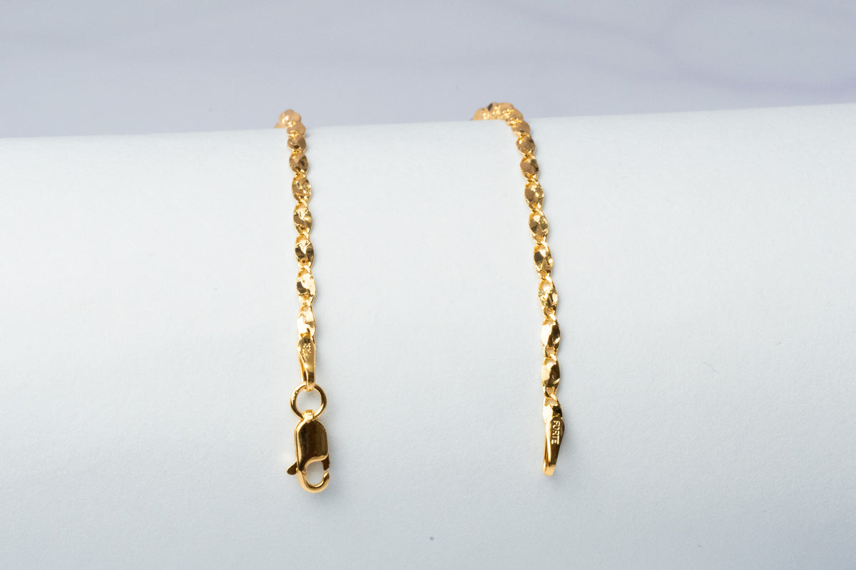 Pulsera Espejo Entorchada 2 mm x 19.5 cm