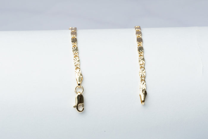 Pulsera Eslabones con Destellos 3mm x 20 cm