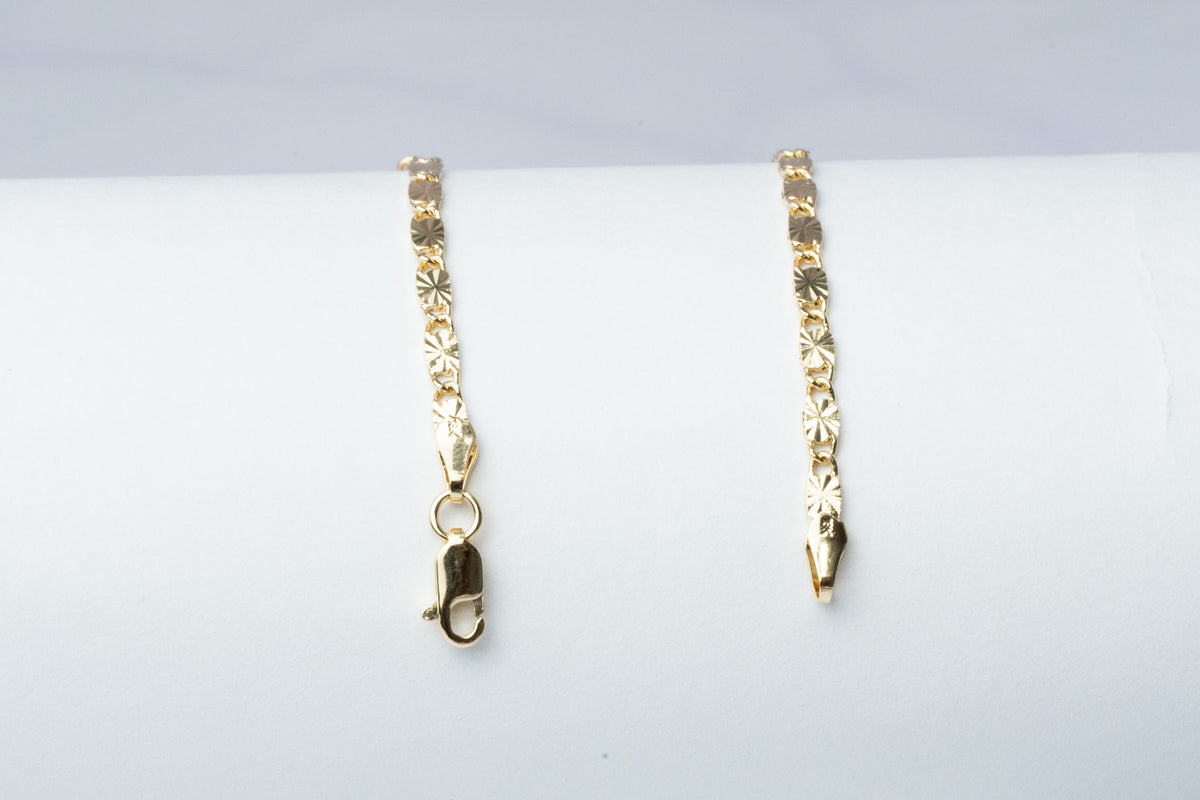 Pulsera Eslabones con Destellos 3mm x 20 cm