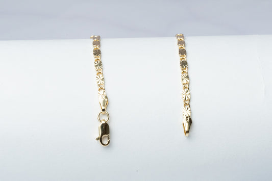 Pulsera Eslabones con Destellos 3mm x 20 cm