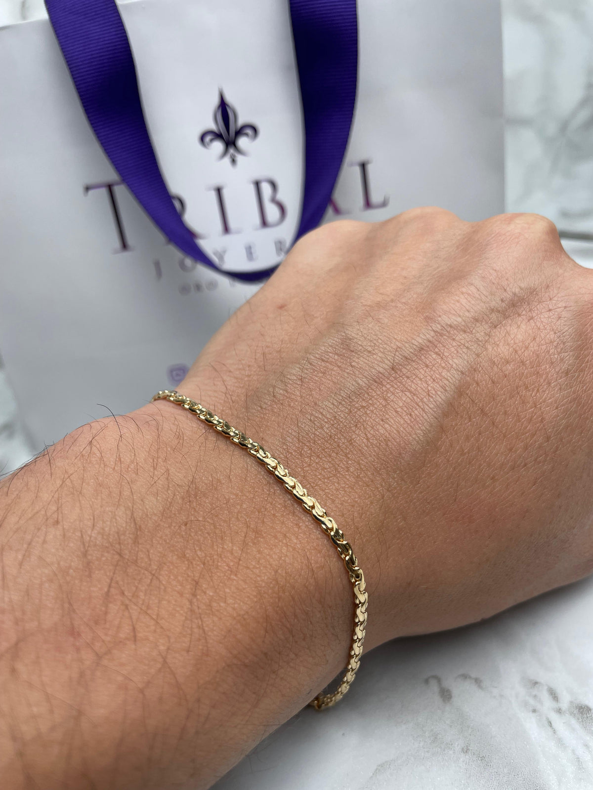 Pulsera Gota Enlazada 2.5MM 21CM