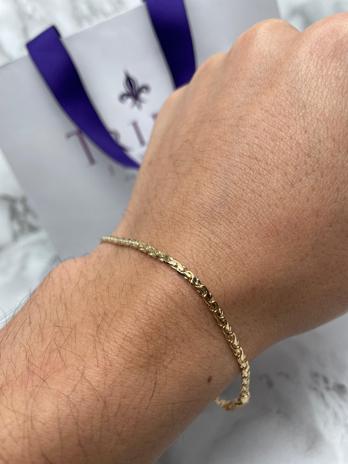 Pulsera Gota Enlazada 2.5MM 21CM